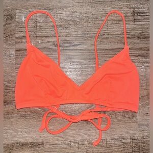 bright coral bikini top